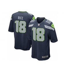 Nike Seattle Seahawks 18 Sidney Rice Blue Game NFL Jersey