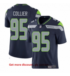 Seahawks 95 L J  Collier Steel Blue Team Color Men Stitched Football Vapor Untouchable Limited Jersey