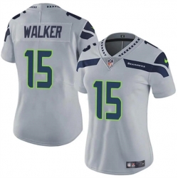 Women Seattle Seahawks 15 P J  Walker Grey Vapor Limited Stitched Football Jersey