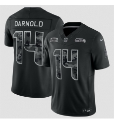 Youth Seattle Seahawks  14 Sam Darnold Black 2026 Salute to Service Limited Stitched Football Jersey