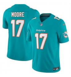Men Miami Dolphins 17 Trey Moore Aqua 2026 Draft F U S E Vapor Limited Stitched Football Jersey Men Miami Dolphins 17 Trey Moore Aqua 2026 Draft F U S E Vapor Limited Stitched Football Jersey