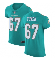 Nike Dolphins #67 Laremy Tunsil Aqua Green Team Color Mens Stitched NFL Vapor Untouchable Elite Jersey