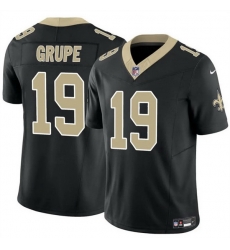 Men New Orleans Saints 19 Blake Grupe Black 2025 F U S E Vapor Limited Stitched Football Jersey Men New Orleans Saints 19 Blake Grupe Black 2025 F U S E Vapor Limited Stitched Football Jersey