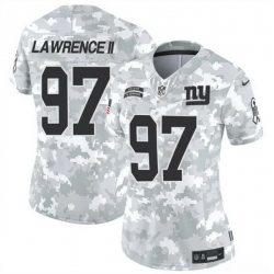 Women New York Giants 97 Dexter Lawrence II 2024 F U S E Arctic Camo Salute To Service Limited Stitched Football Jersey