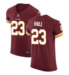 Men Nike Redskins #23 DeAngelo Hall Burgundy Red Team Color Stitched NFL Vapor Untouchable Elite Jersey