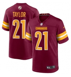 Men Washington Commanders 21 Sean Taylor 2022 Burgundy Game Stitched Jersey