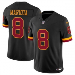 Men Washington Commanders  8 Marcus Mariota Black 2026 F U S E  Hail Raiser Alternate Vapor Limited Stitched Football Jersey