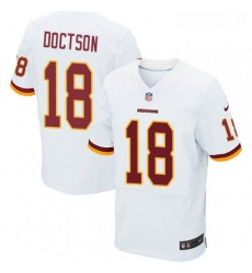 Mens Nike Washington Redskins 18 Josh Doctson Elite White NFL Jersey