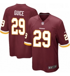 Mens Nike Washington Redskins 29 Derrius Guice Game Burgundy Red Team Color NFL Jersey