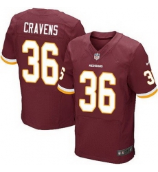 Nike Redskins #36 Su 27a Cravens Burgundy Red Team Color Mens Stitched NFL Elite Jersey