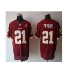 Nike Washington Redskins 21 Fred Taylor Red Elite80TH Patch NFL Jersey