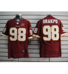 Nike Washington Redskins 98 Brian Orakpo Red Elite 80TH Patch NFL Jersey