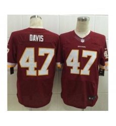 nike nfl jerseys washington redskins 47 davis white[Elite][davis]