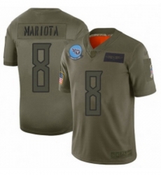 Men Tennessee Titans 8 Marcus Mariota Limited Camo 2019 Salute to Service Football Jersey