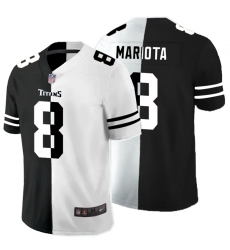 Nike Titans 8 Marcus Mariota Black And White Split Vapor Untouchable Limited Jersey