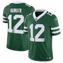 Men New York Jets 12 Joe Namath Green 2024 F U S E  Vapor Limited Stitched Jersey