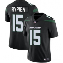 Men New York Jets 15 Brett Rypien Black Vapor Untouchable Limited Stitched Jersey