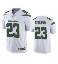 Men New York Jets 23 James Robinson White Vapor Untouchable Limited Stitched Jersey