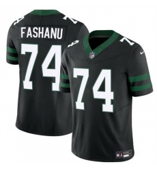 Men New York Jets 74 Olu Fashanu Black 2024 F U S E Vapor Untouchable Limited Stitched Jersey