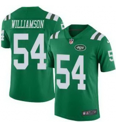 Nike Jets 54 Avery Williamson Green Color Rush Limited Jersey