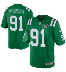 Nike Jets 91 Sheldon Richardson Green Mens Stitched NFL Elite Rush Jersey