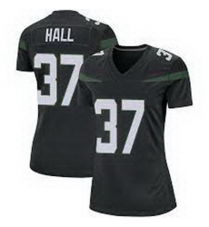 Women New York Jets Bryce Hall #37 Black Vapor Limited Stitched Football Jersey