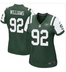 Women Nike Jets #92 Leonard Williams Green Team Color Stitched NFL Elite Jersey