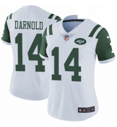 Womens Nike New York Jets 14 Sam Darnold White Vapor Untouchable Elite Player NFL Jersey