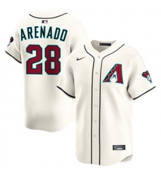 Men Arizona Diamondbacks Nike Home Limited Jersey Cream Arenado Nolan 28
