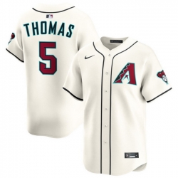 Men Arizona Diamondbacks Nike Home Limited Jersey Cream Thomas Alek 5
