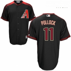 Mens Majestic Arizona Diamondbacks 11 A J Pollock Replica Black Alternate Home Cool Base MLB Jersey