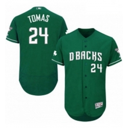 Mens Majestic Arizona Diamondbacks 24 Yasmany Tomas Green Celtic Flexbase Authentic Collection MLB Jersey