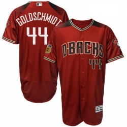 Mens Majestic Arizona Diamondbacks 44 Paul Goldschmidt Crimson 2017 Spring Training Authentic Flex Base MLB Jersey