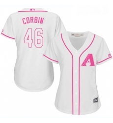 Womens Majestic Arizona Diamondbacks 46 Patrick Corbin Authentic White Fashion MLB Jersey