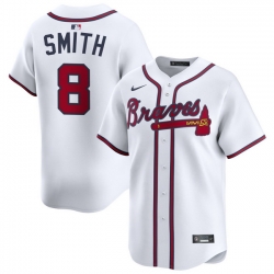 Men Atlanta Braves Nike Alternate Limited Jersey White Smith Dominic 8