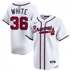 Men Atlanta Braves Nike Alternate Limited Jersey White White Eli 36