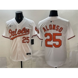 Men Baltimore Orioles 25 Pete Alonso White 2025 Home Limited Stitched Baseball Jersey
