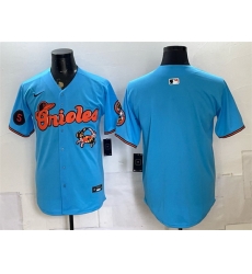 Men Baltimore Orioles Blank Blue With Patch Vapor Premier Limited Stitched Baseball Jersey