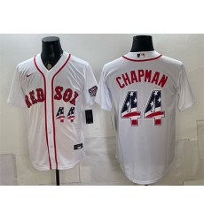 Men Boston Red Sox  44 Aroldis Chapman White 2026 USA 250 Fourth of July Home Stitched Baseball Jersey