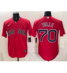 Men Boston Red Sox  70 Payton Tolle Red Cool Base Stitched Baseball Jersey