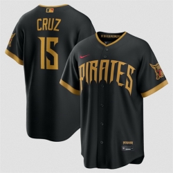 Men Pittsburgh Pirates  15 Oswin Appollis Black 2026 City Connect Stadium Stitched Baseball Jersey
