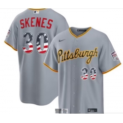 Men Pittsburgh Pirates #30 Paul Skenes Fourth of July 2026 Stitched MLB jerseys