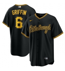 Men Pittsburgh Pirates  6 Konnor Griffin Black 2026 Cool Base Stitched Baseball Jersey