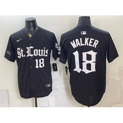 Men St  Louis Cardinals  18 Jordan Walker Black  Gothic Legacy Edition  Vapor Premier Limited Stitched Baseball Jersey