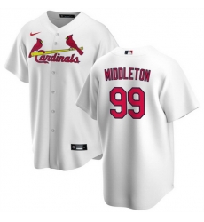 Men St  Louis Cardinals 99 Keynan Middleton White Cool Base Stitched Jersey