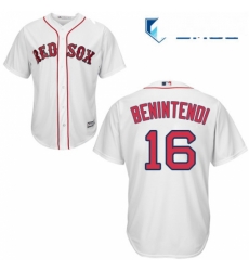 Mens Majestic Boston Red Sox 16 Andrew Benintendi Replica White Home Cool Base MLB Jersey