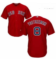 Mens Majestic Boston Red Sox 8 Carl Yastrzemski Replica Red Alternate Home Cool Base MLB Jersey