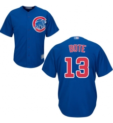 Cubs 13 David Bote Blue New Cool Base Stitched Baseball Jersey