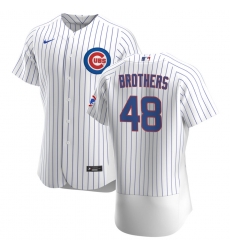 Men Chicago Cubs 48 Rex Brothers Men Nike White Home 2020 Flex Base Player Jersey