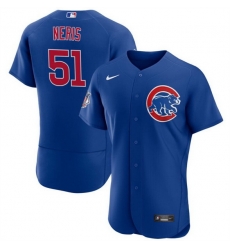 Men Chicago Cubs 51 H E9ctor Neris Blue Flex Base Stitched Baseball Jersey